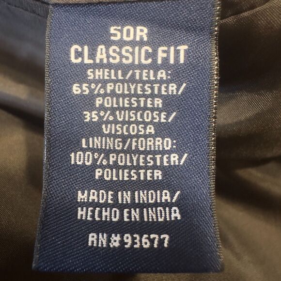 STAFFORD Mens 50R Gray Blazer Sport Coat Two Button Jacket Suit Classic - Picture 15 of 16